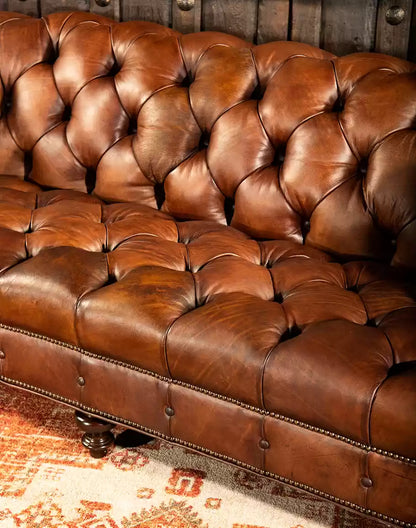 Winchester Tufted Leather Sofa