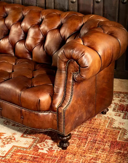 Winchester Tufted Leather Sofa