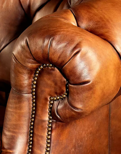 Winchester Tufted Leather Sofa