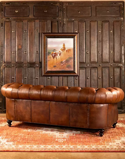 Winchester Tufted Leather Sofa
